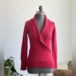 Esprit Women's Cowl Neck Sweater in Dark Pink EUC